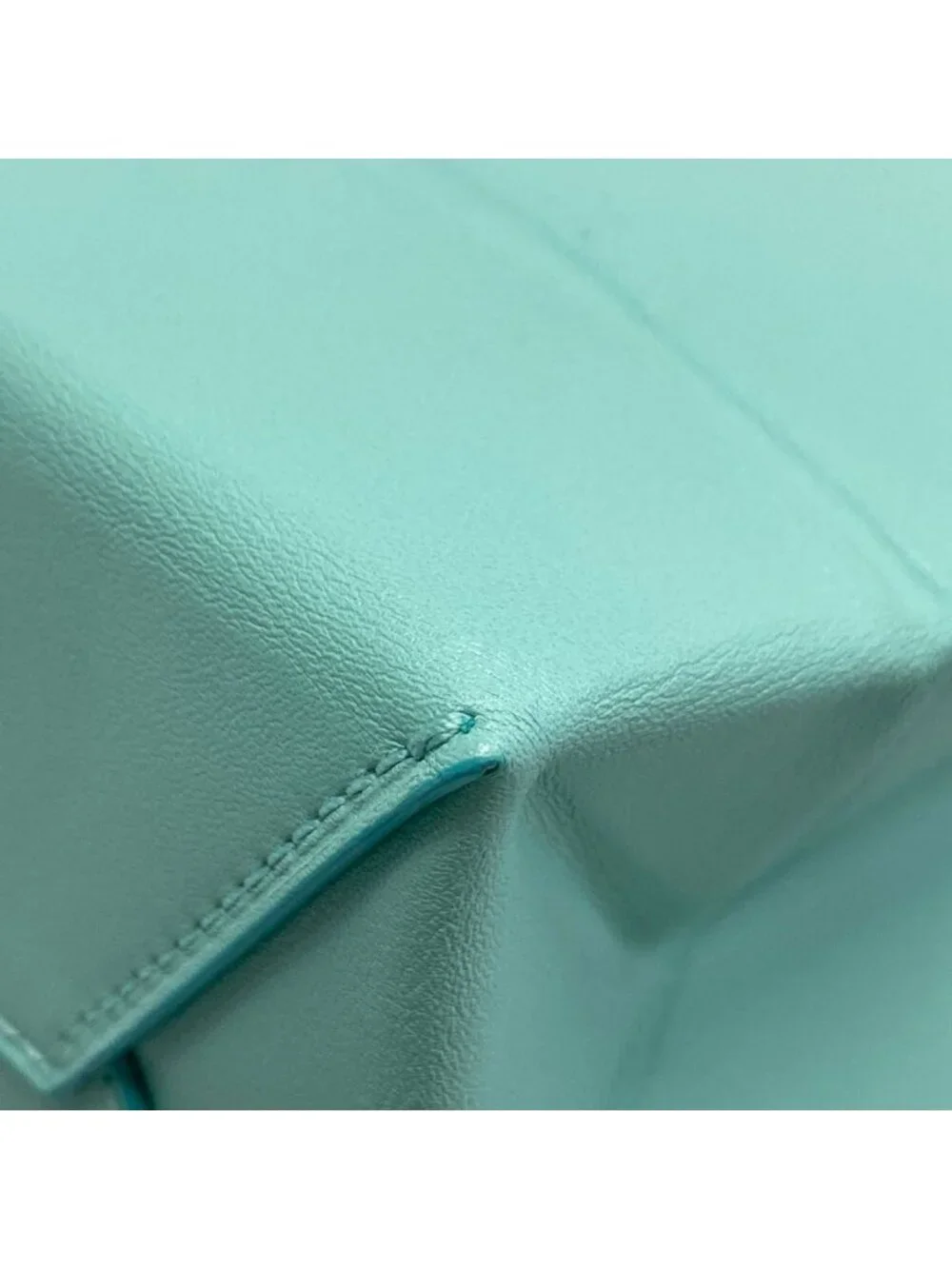 Tiffany & Co Tote Mini Shopping Light Blue Leather